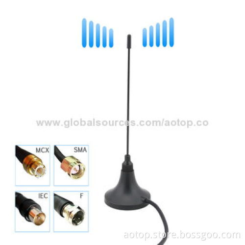 Car Active Film Antenna for Digital TV Boxes with VHF/UHF, Brass Connector for DVB-T2/ISDB-T/ATSC